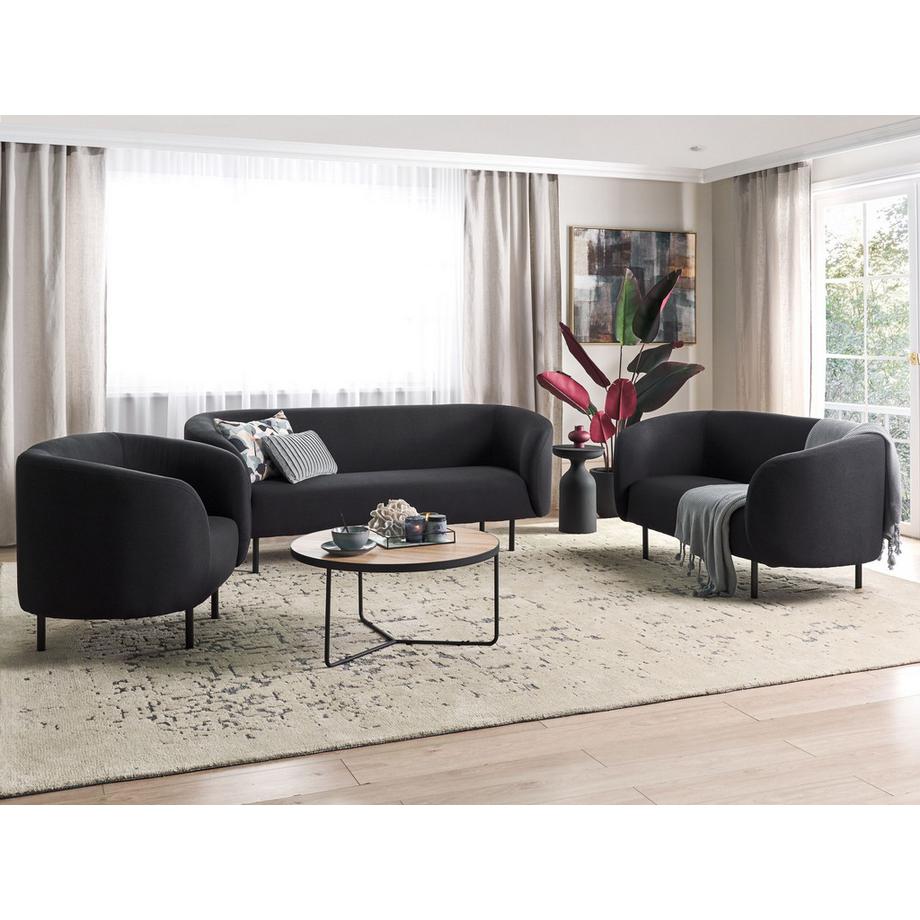 Beliani Wohnzimmer Set aus Stoff  LOEN  