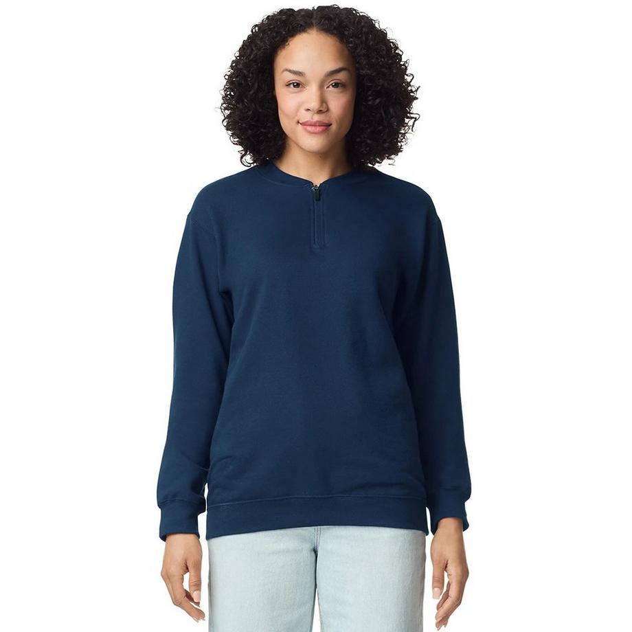 Gildan Softstyle Felpa a mezza zip di peso medio  