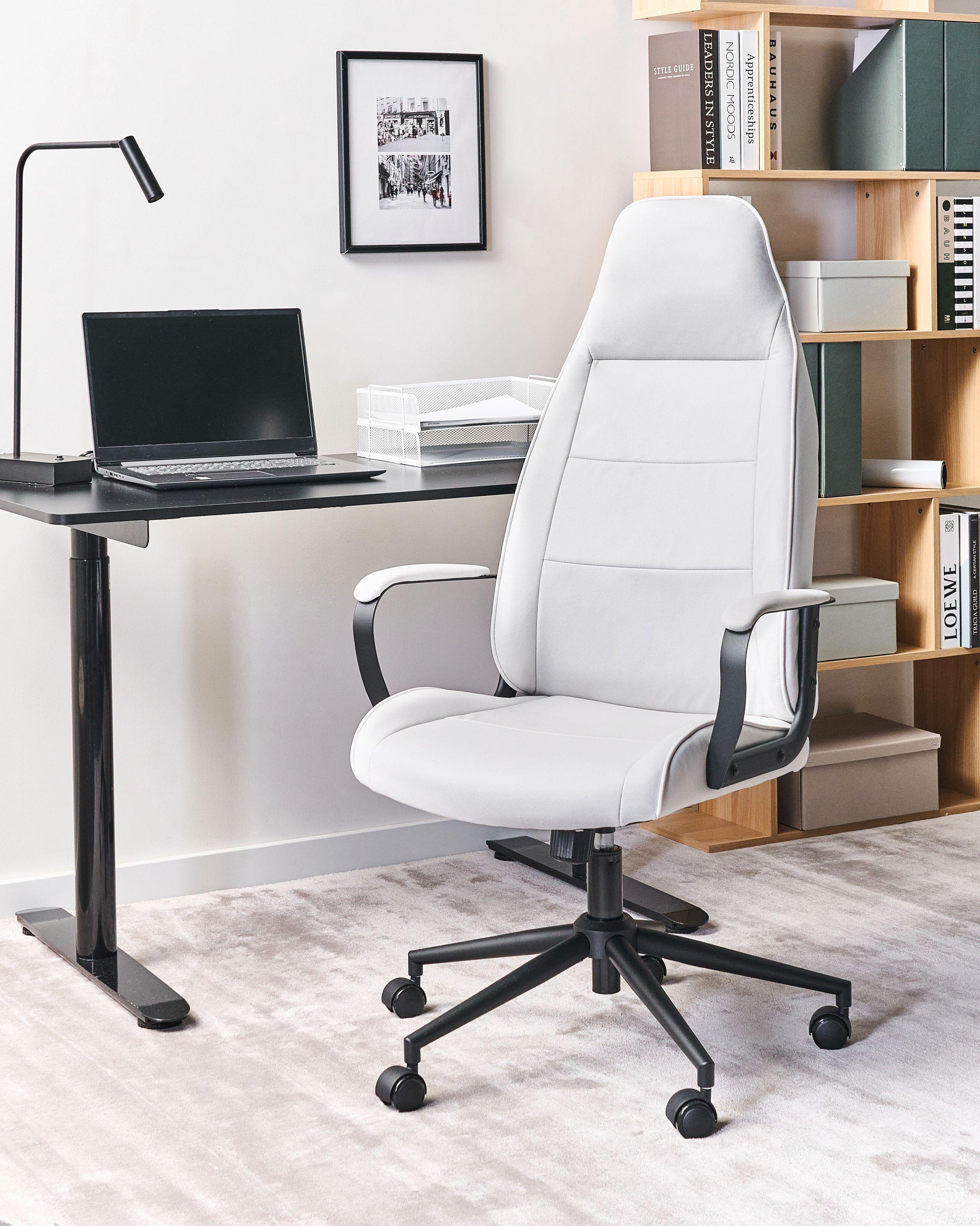 Beliani Chaise de bureau en Tissu Traditionnel REBEL  