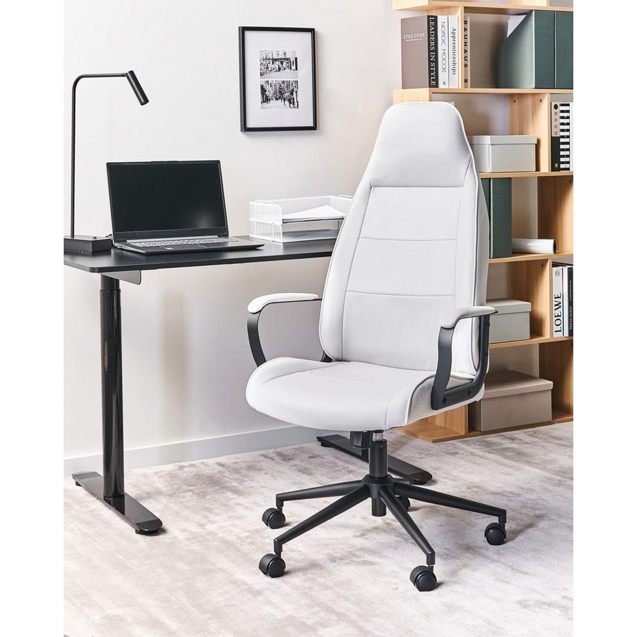 Beliani Chaise de bureau en Tissu Traditionnel REBEL  