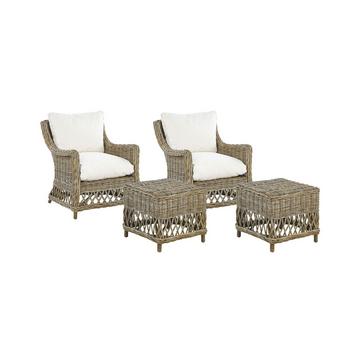 Lot de 2 chaises en Rotin Traditionnel RIBOLLA