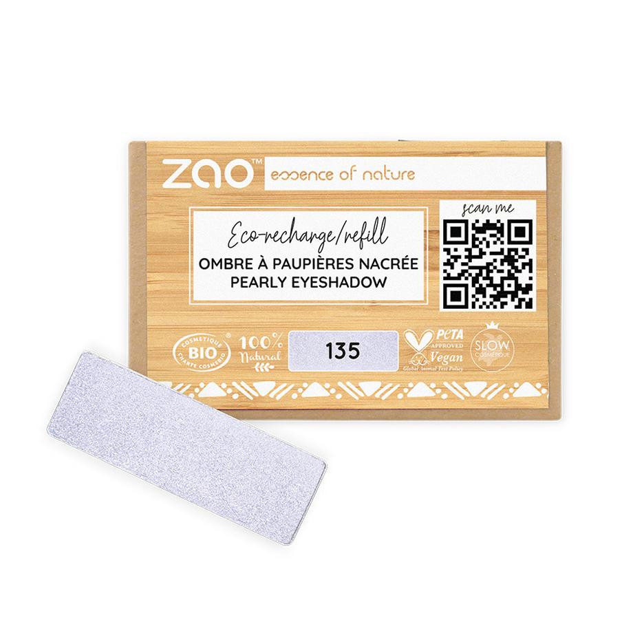 ZAO MAKEUP  Nachfüllpackung Lidschatten Rechteck Perlmutt - Bio-zertifiziert und vegan 