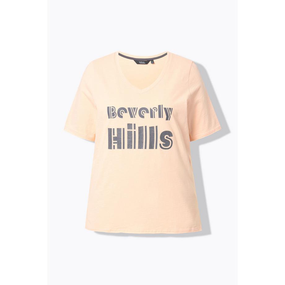 Ulla Popken T-Shirt Beverly Hills Classic Scollo a V Maniche Corte  