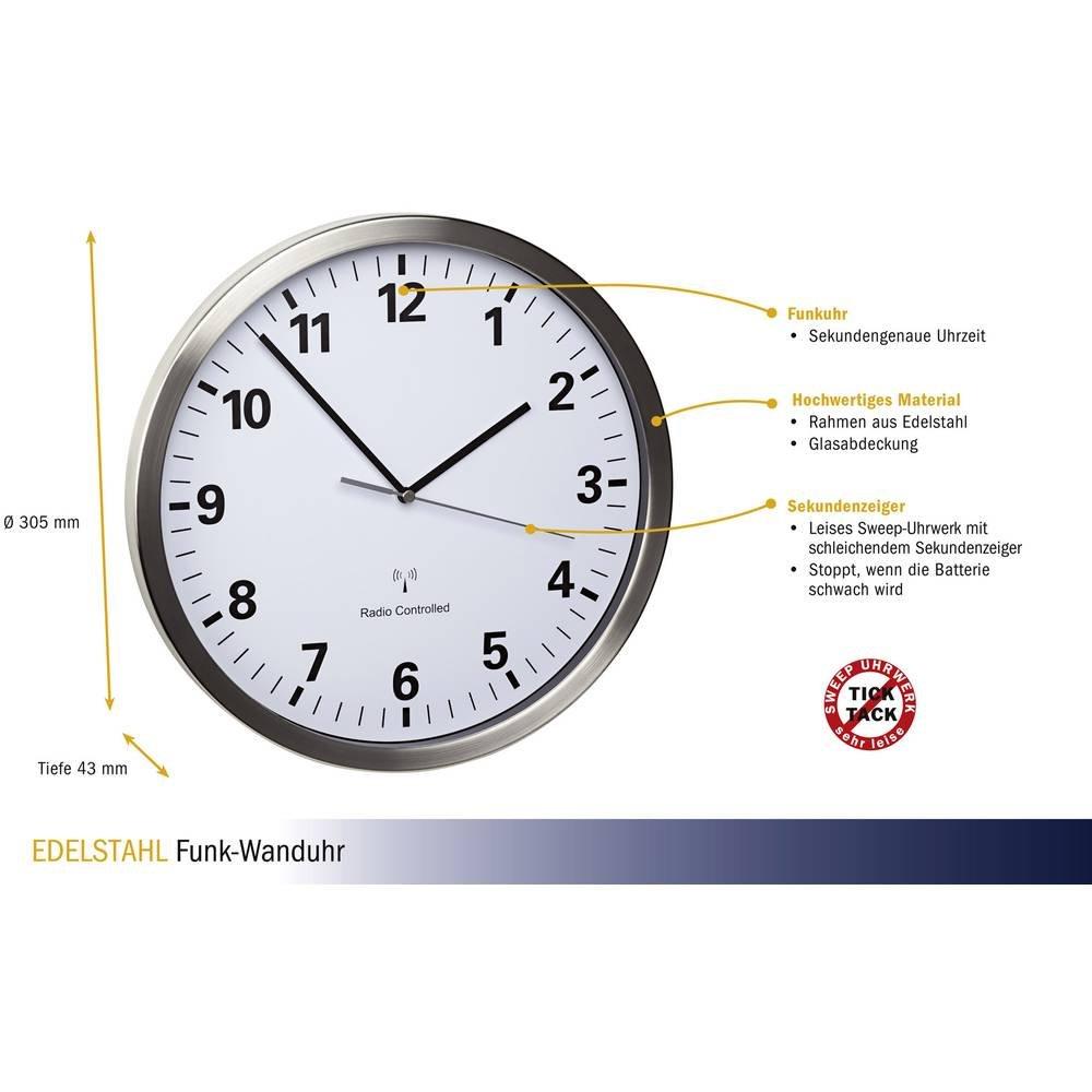 TFA Dostmann Horloge murale radio-pilotée  