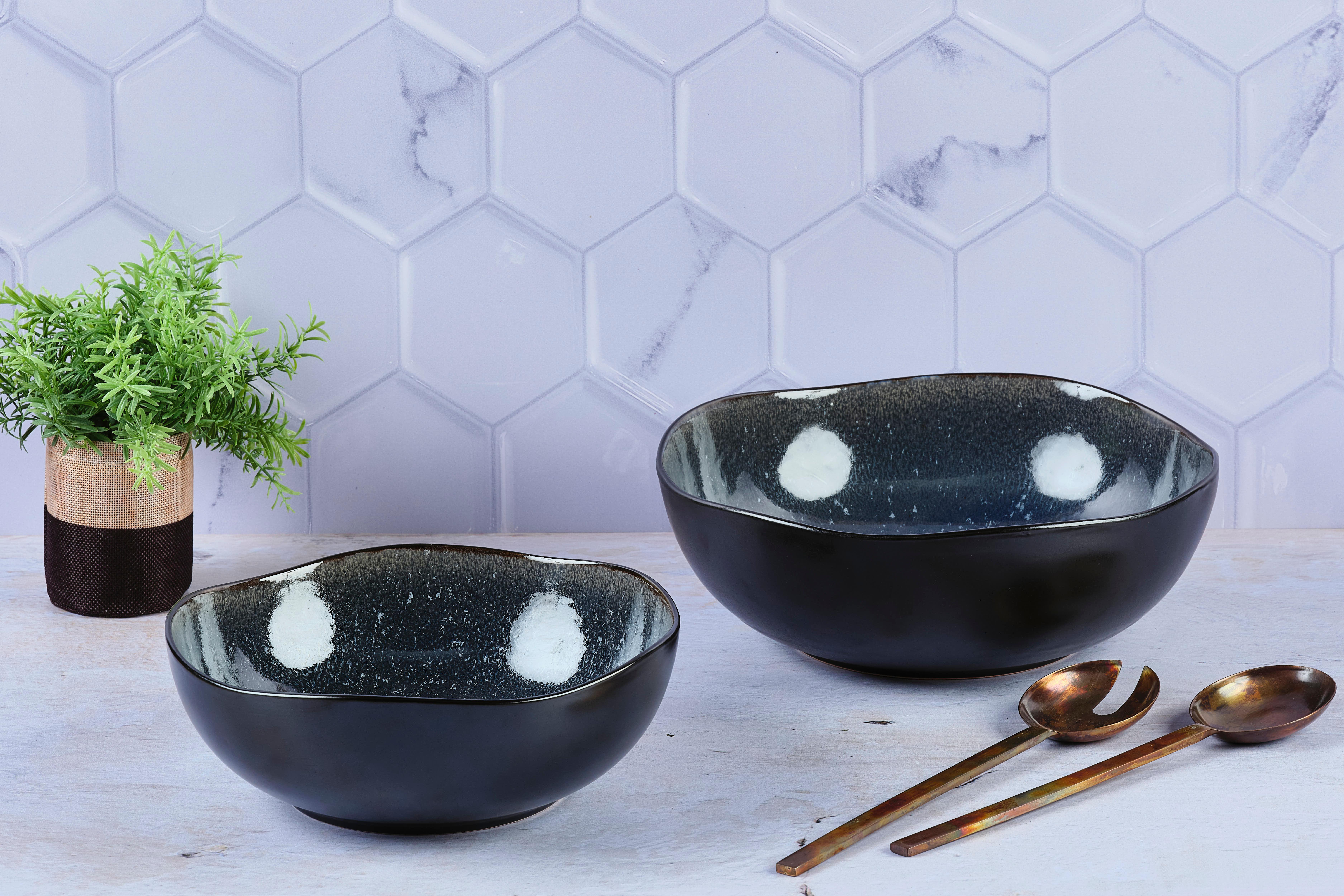 BJÖRN Insalatiera IRIS Ø24cm e Ø28,5cm - blu scuro  