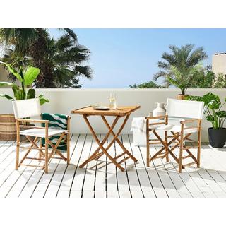 Beliani Bistro Set aus Bambusholz Retro MOLISE  