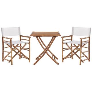 Beliani Bistro Set aus Bambusholz Retro MOLISE  