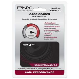 PNY  High Performance Reader 3.0 Kartenleser USB 3.2 Gen 1 (3.1 Gen 1) Schwarz 