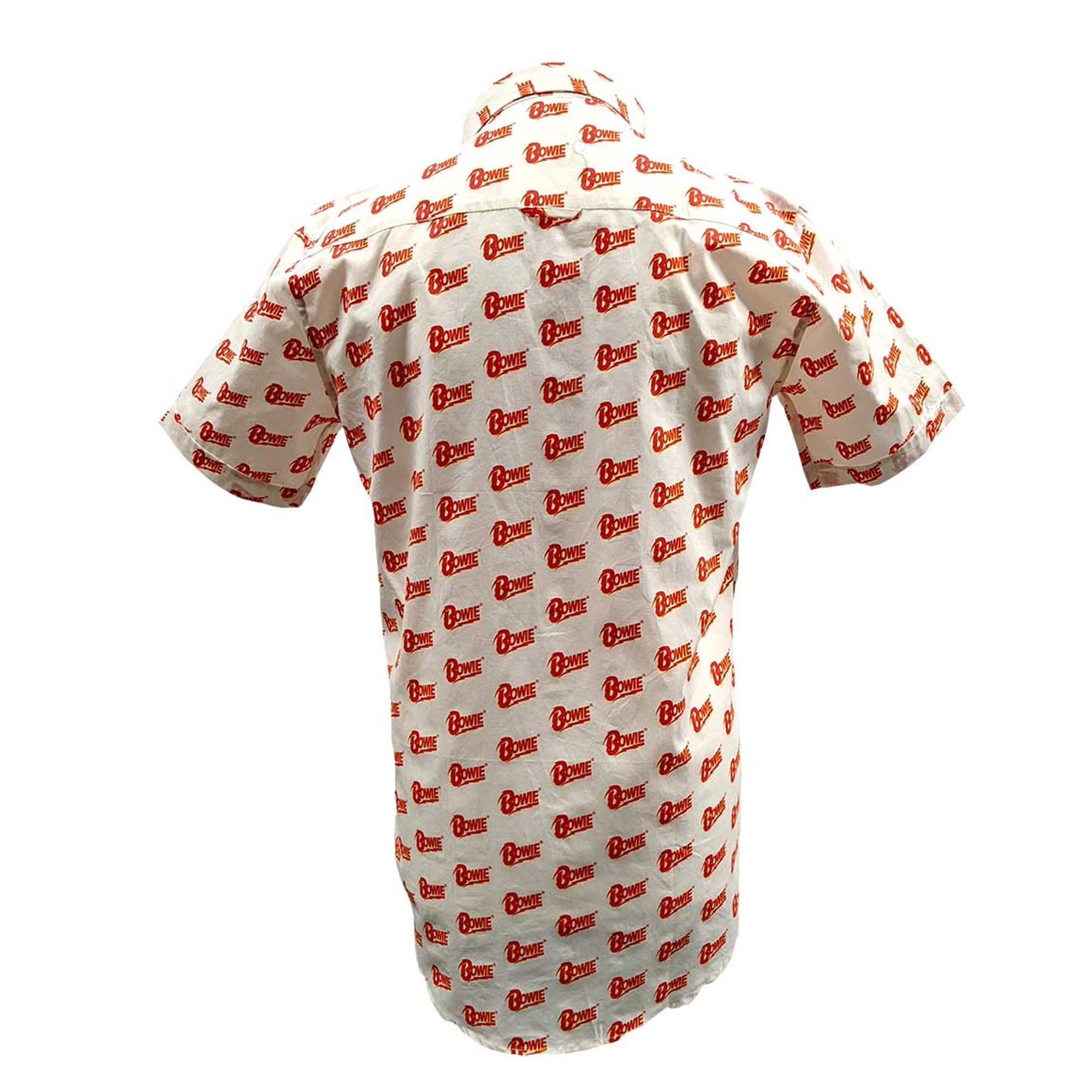 David Bowie Logo Print Kurzarmhemd  