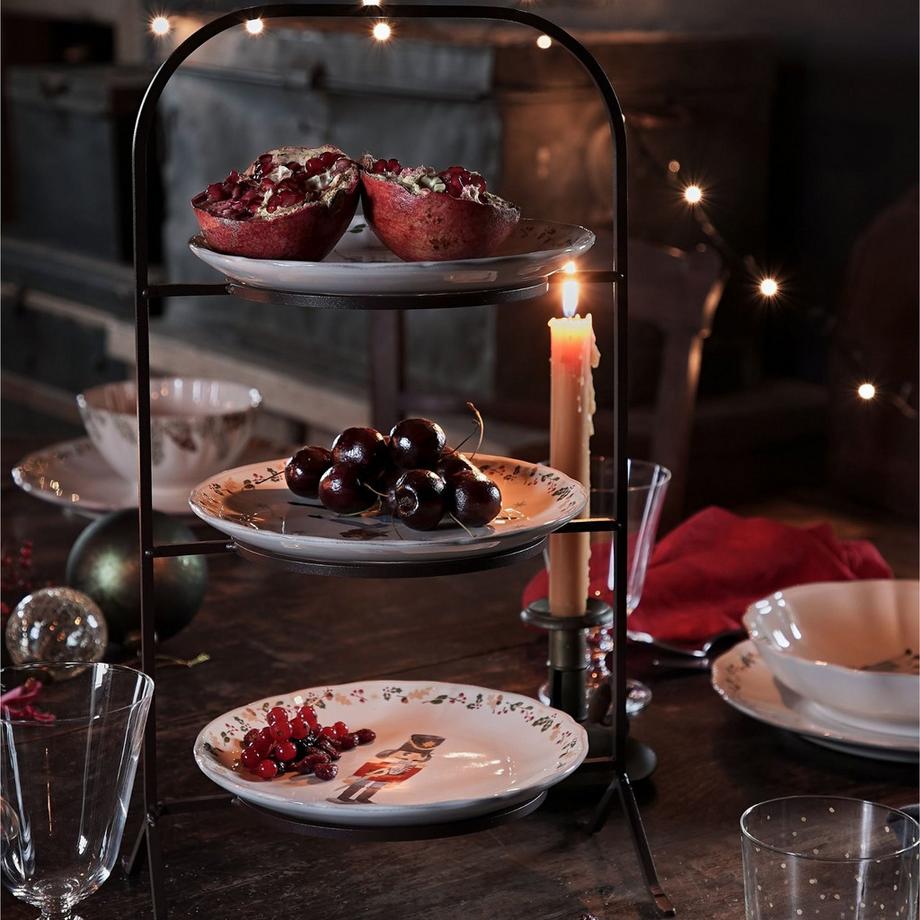 Northix Portapiatti a 3 livelli  