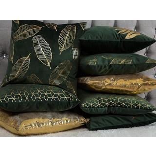 Beliani Lot de 2 coussins décoratifs en Velours Glamour FREESIA  