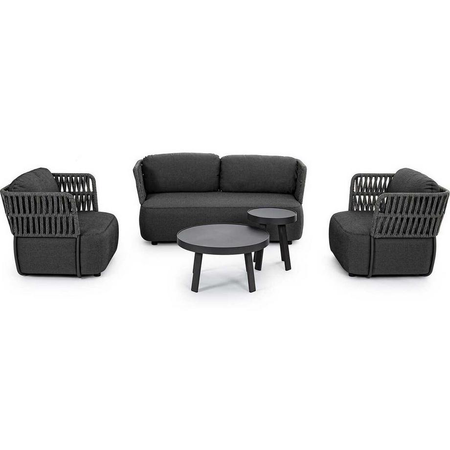 mutoni Garten Couchtisch Spyro anthrazit rund 41  