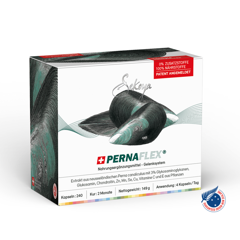 Sekoya Swiss  Sekoya Swiss - Pernaflex 240 capsules | Perna canaliculus, Glucosamine, Chondroïtine | Soulage les douleurs articulaires 