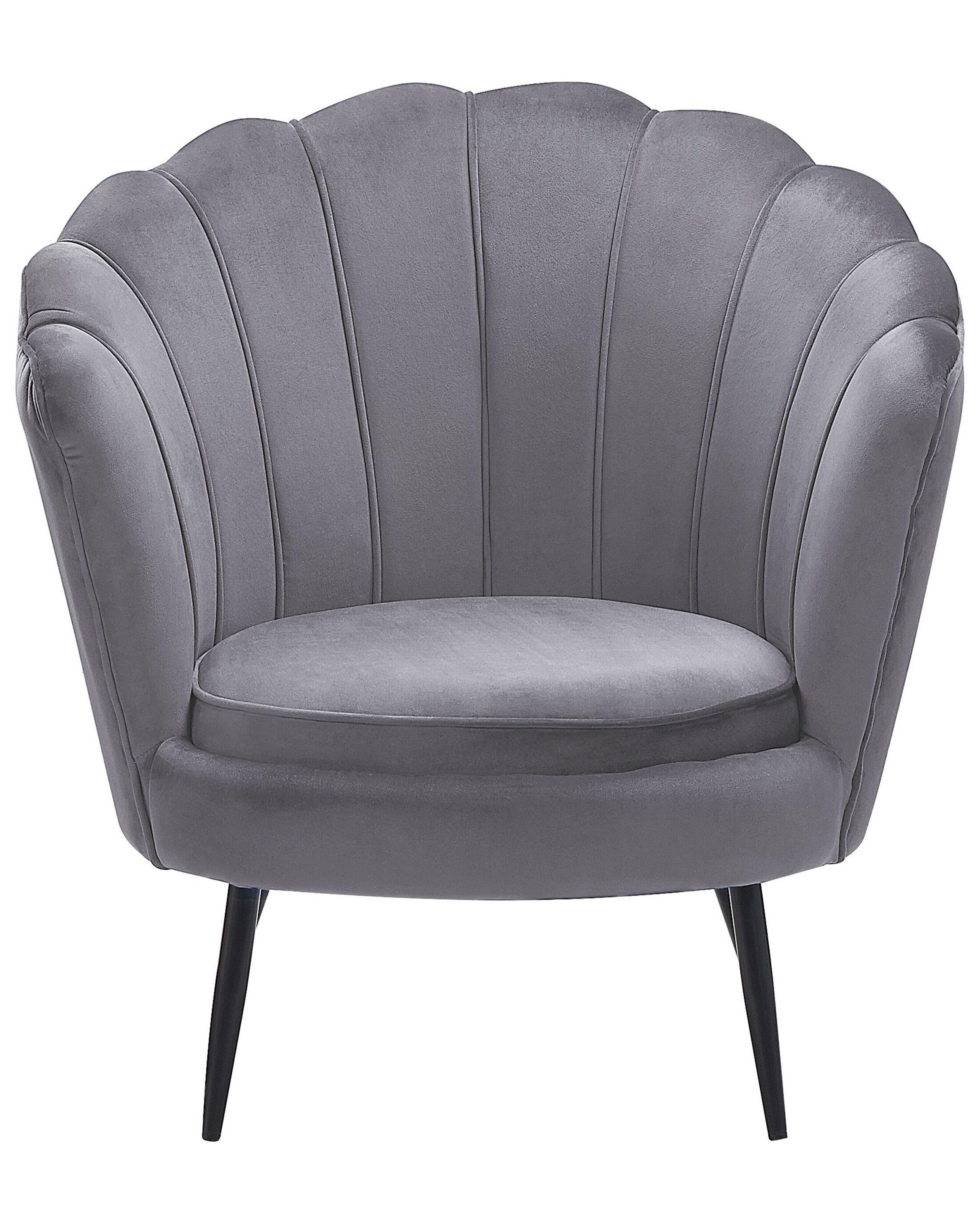 Beliani Fauteuil en Velours Glamour LOVIKKA  