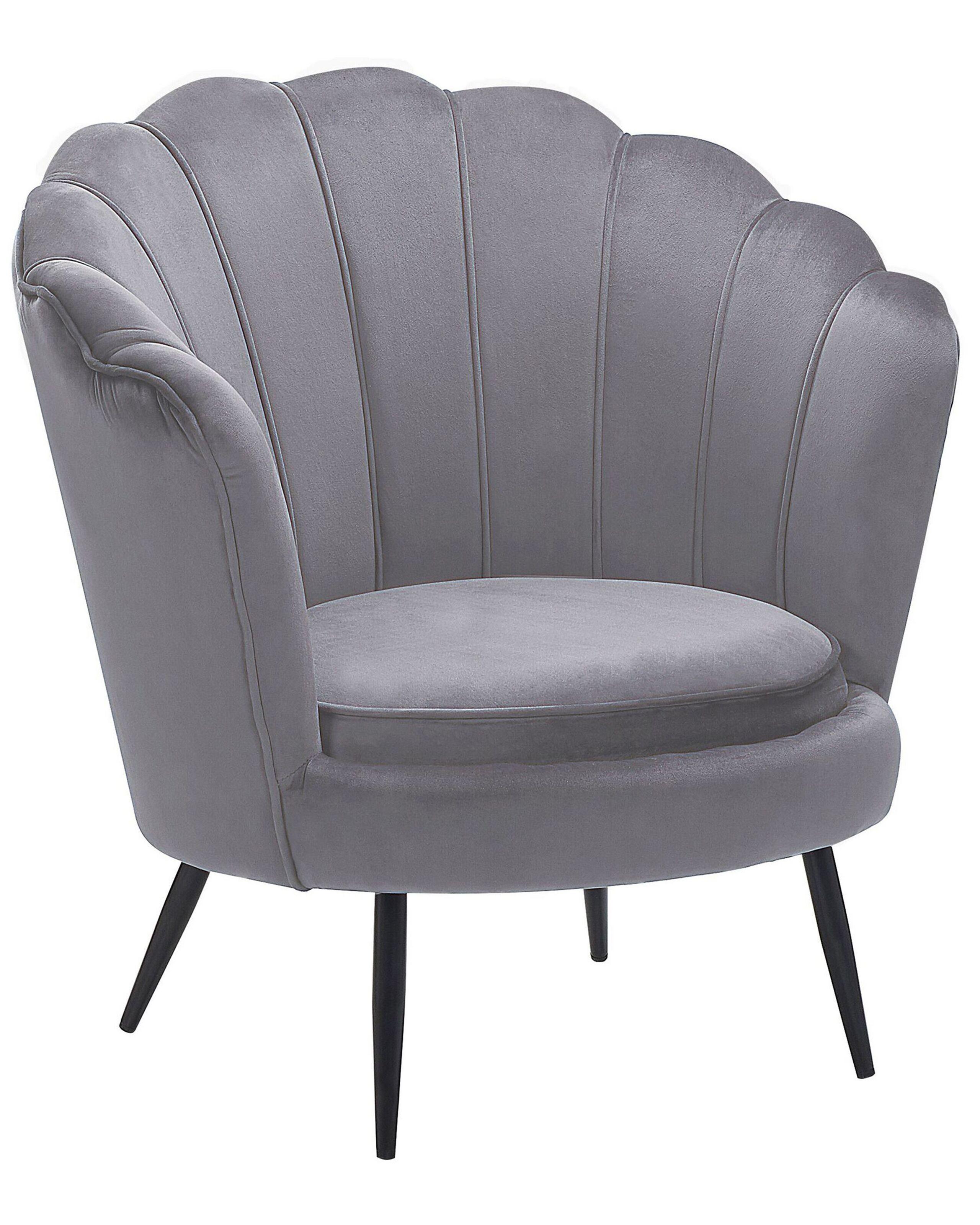 Beliani Fauteuil en Velours Glamour LOVIKKA  