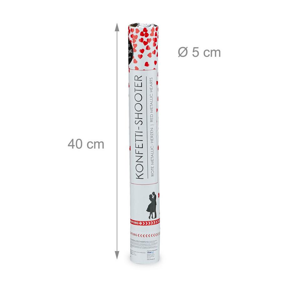 B2X  Konfettikanone 40 cm Herzen 