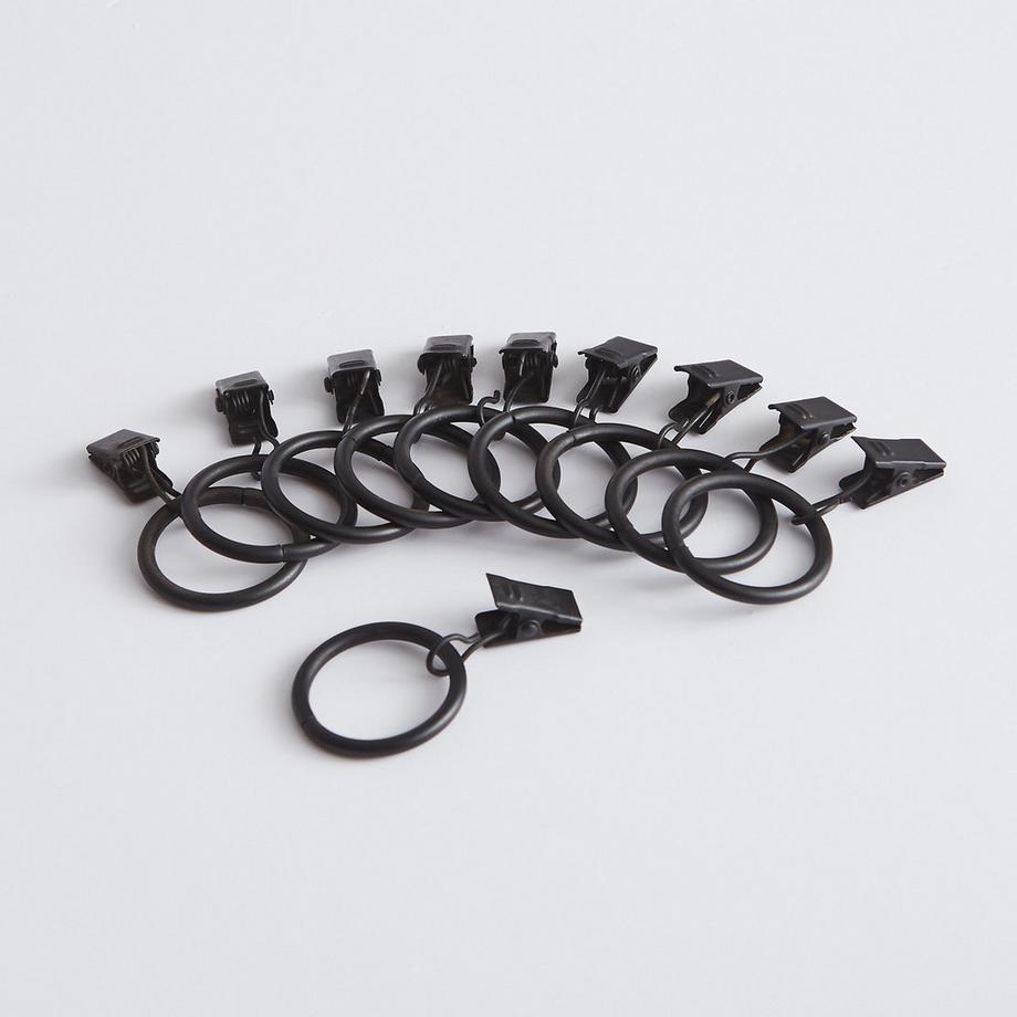 10er-Pack Gardinenringe Loch mit Klemme
