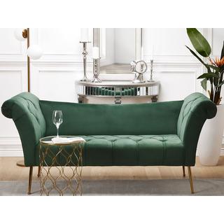 Beliani Chaiselongue aus Samtstoff Retro NANTILLY  