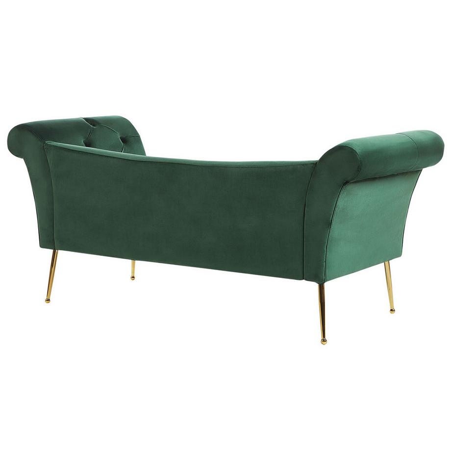 Beliani Chaiselongue aus Samtstoff Retro NANTILLY  