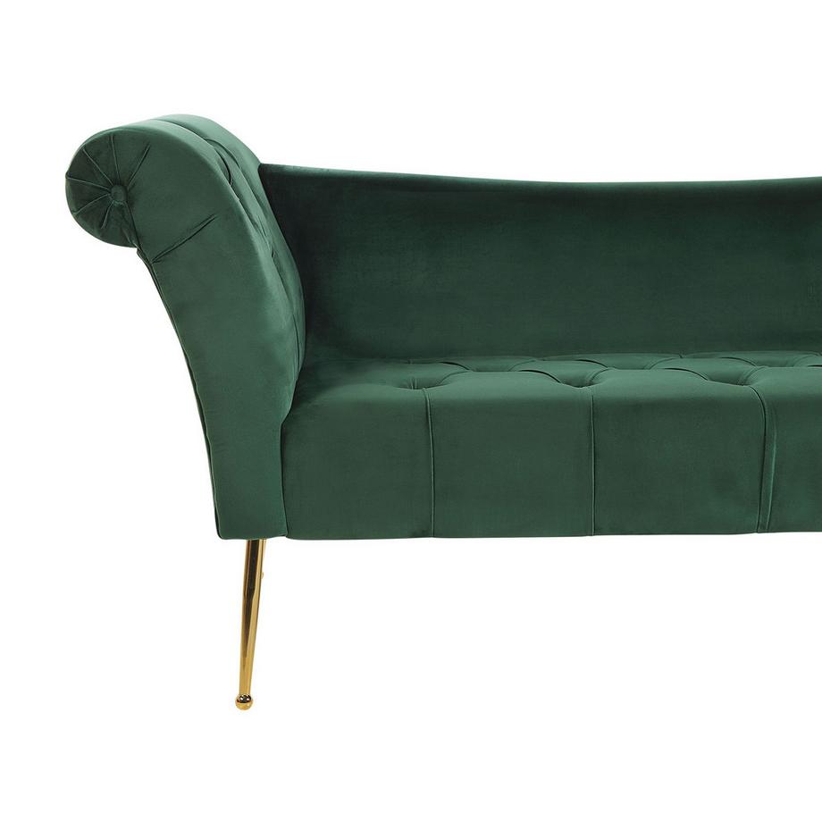 Beliani Chaiselongue aus Samtstoff Retro NANTILLY  
