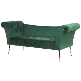 Beliani Chaise longue en Velluto Retrò NANTILLY  