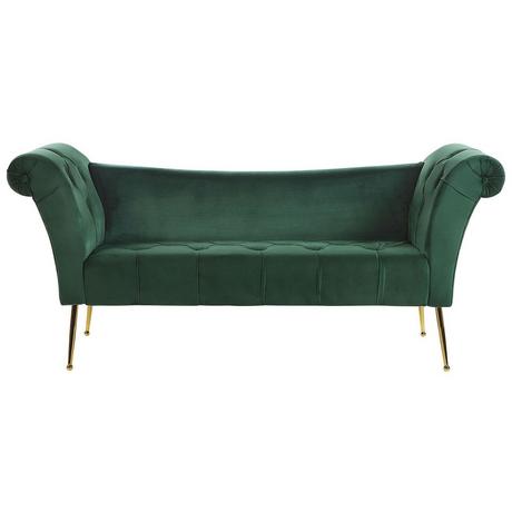 Beliani Chaiselongue aus Samtstoff Retro NANTILLY  