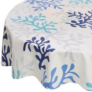 Fleur de Soleil Nappe enduite ronde ou ovale Corail  