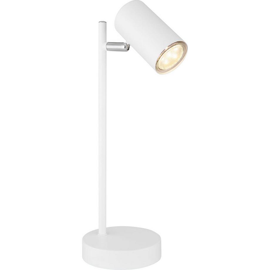 Lampada da tavolo Robby in metallo bianco 1xGU10 LED