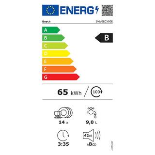 Bosch SMV6ECX00E - Insgesamt integrierter geschirrspüler 60 cm, B  