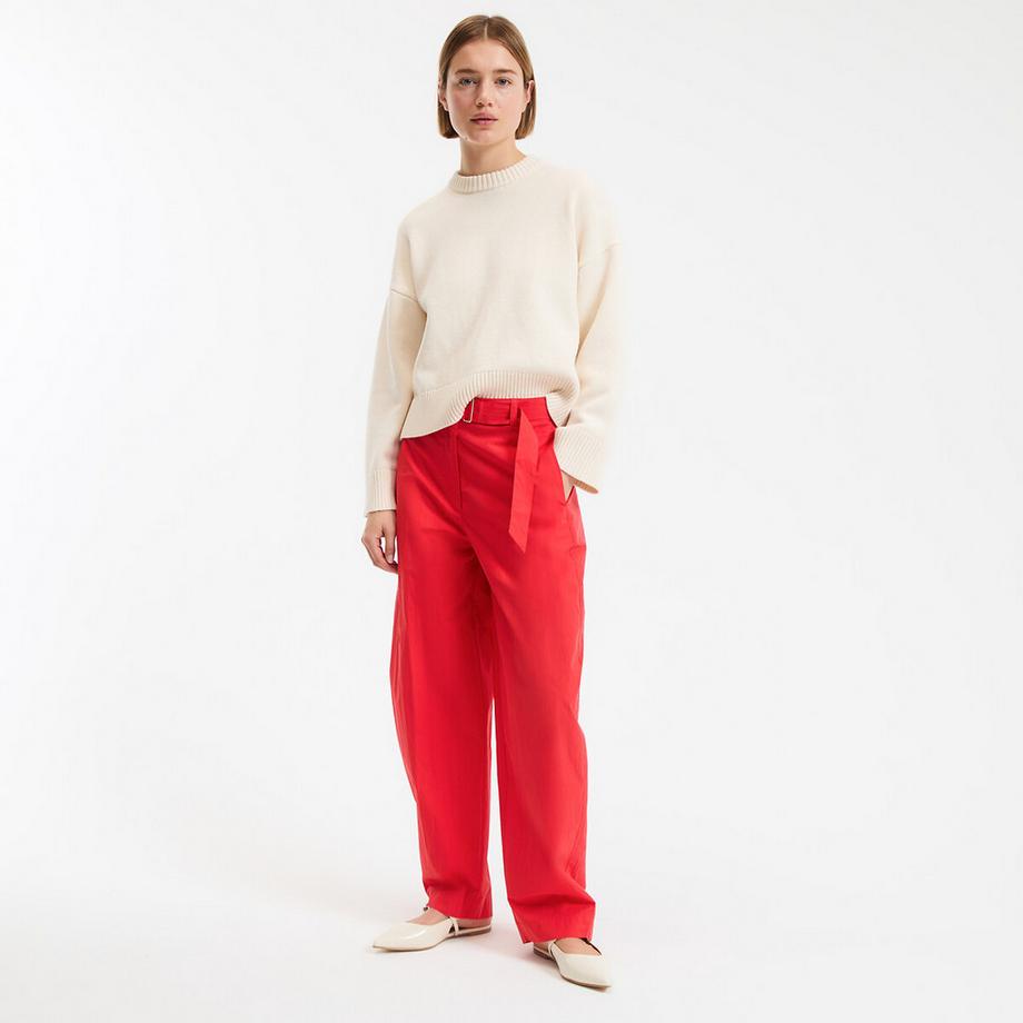 La Redoute Collections Pullover mit Rundhalsausschnitt  