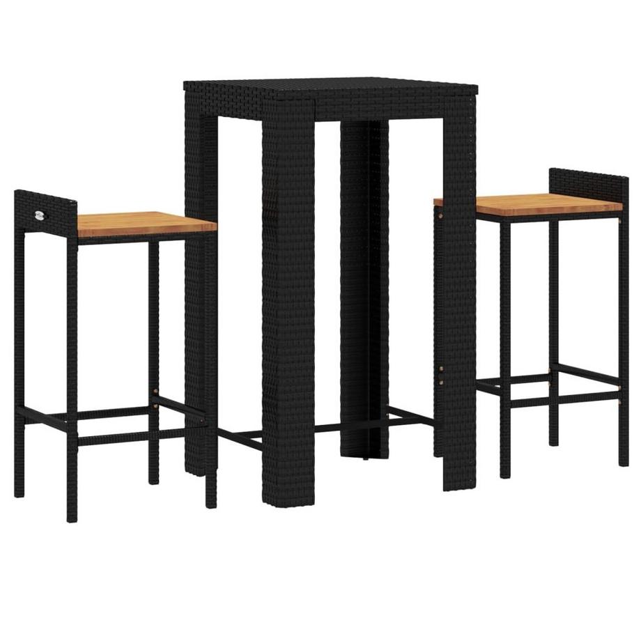 VidaXL Ensemble de bar de jardin rotin synthétique  