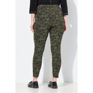 Ulla Popken Leggings Stampati Gamba Stretta Cotone Biologico  