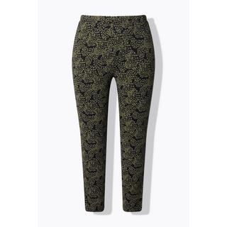Ulla Popken Leggings Stampati Gamba Stretta Cotone Biologico  