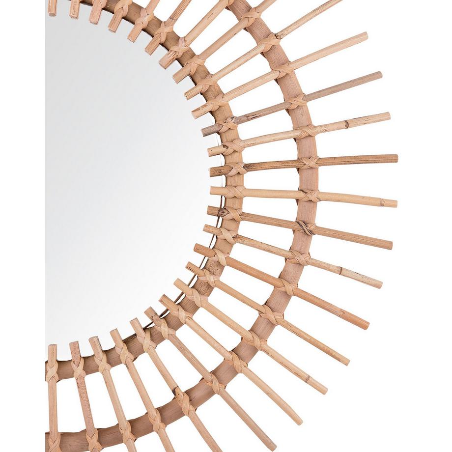 Beliani Specchio en Rattan Boho STENEN  