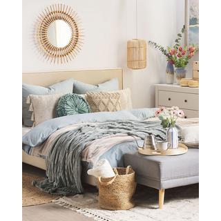 Beliani Specchio en Rattan Boho STENEN  