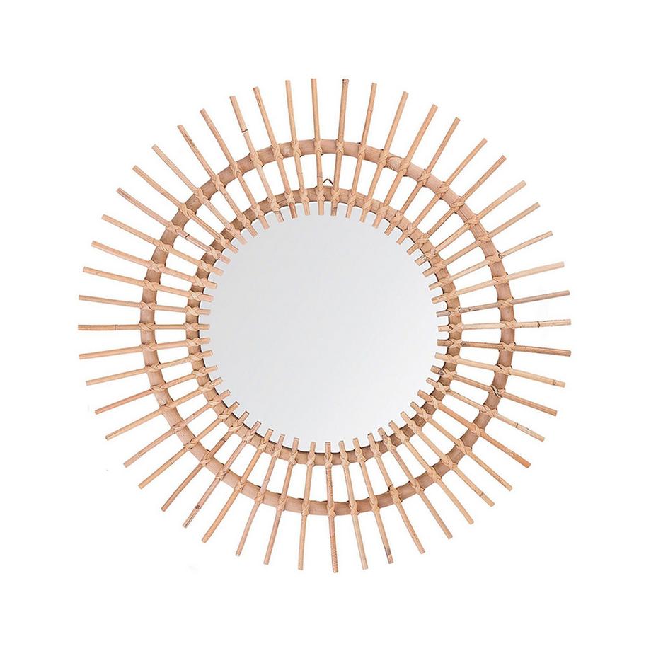 Beliani Specchio en Rattan Boho STENEN  