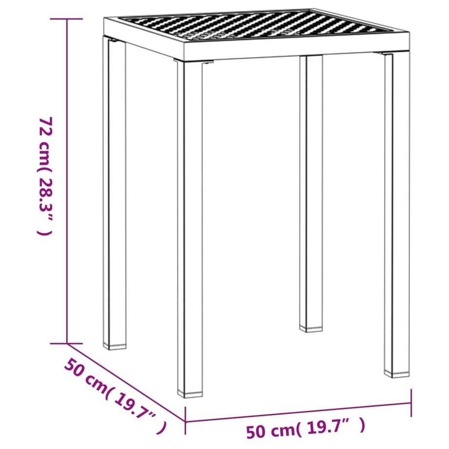VidaXL Gartentisch stahl  
