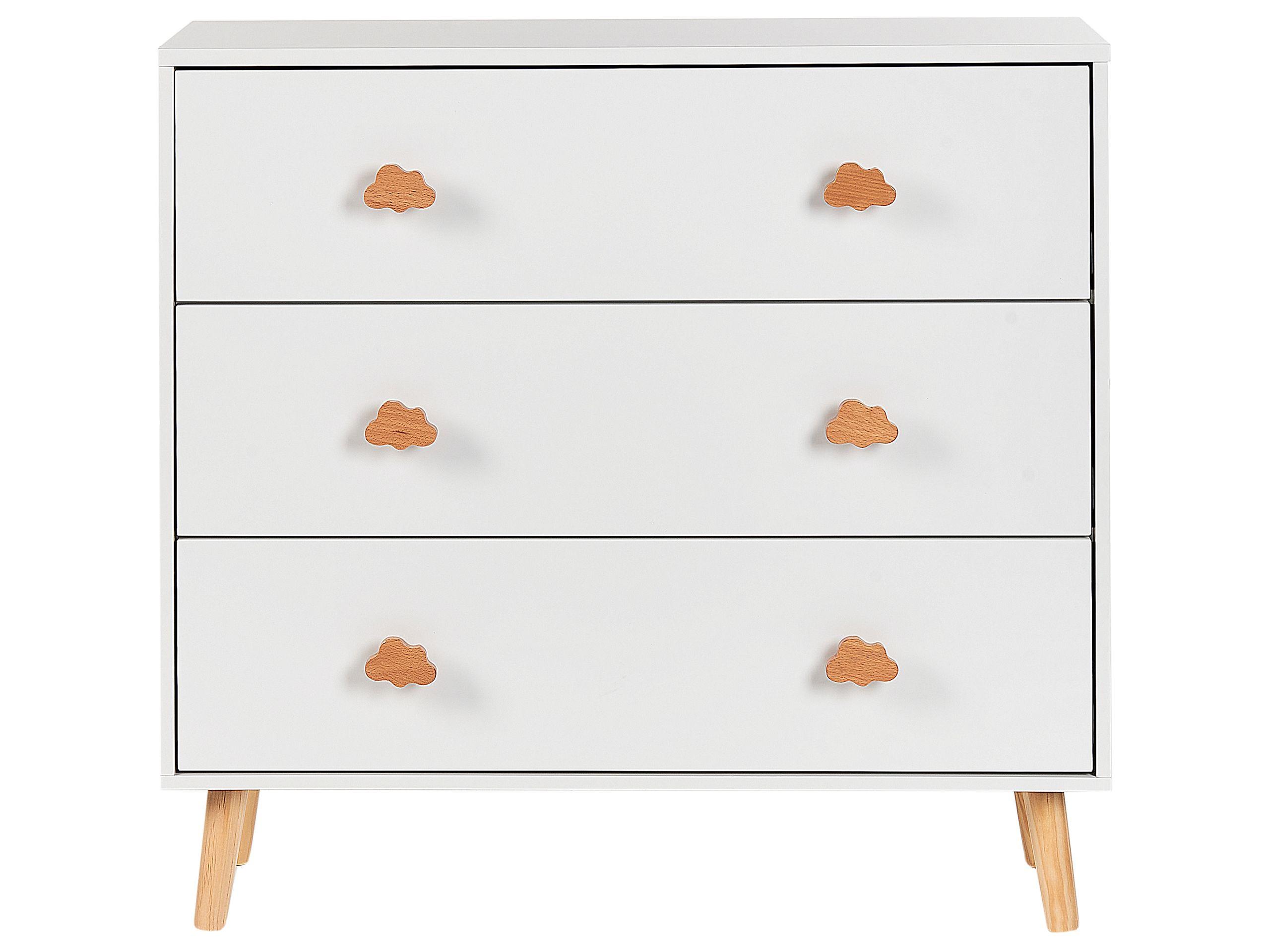 Beliani Commode à 3 tiroirs en MDF Moderne CLOUDY  