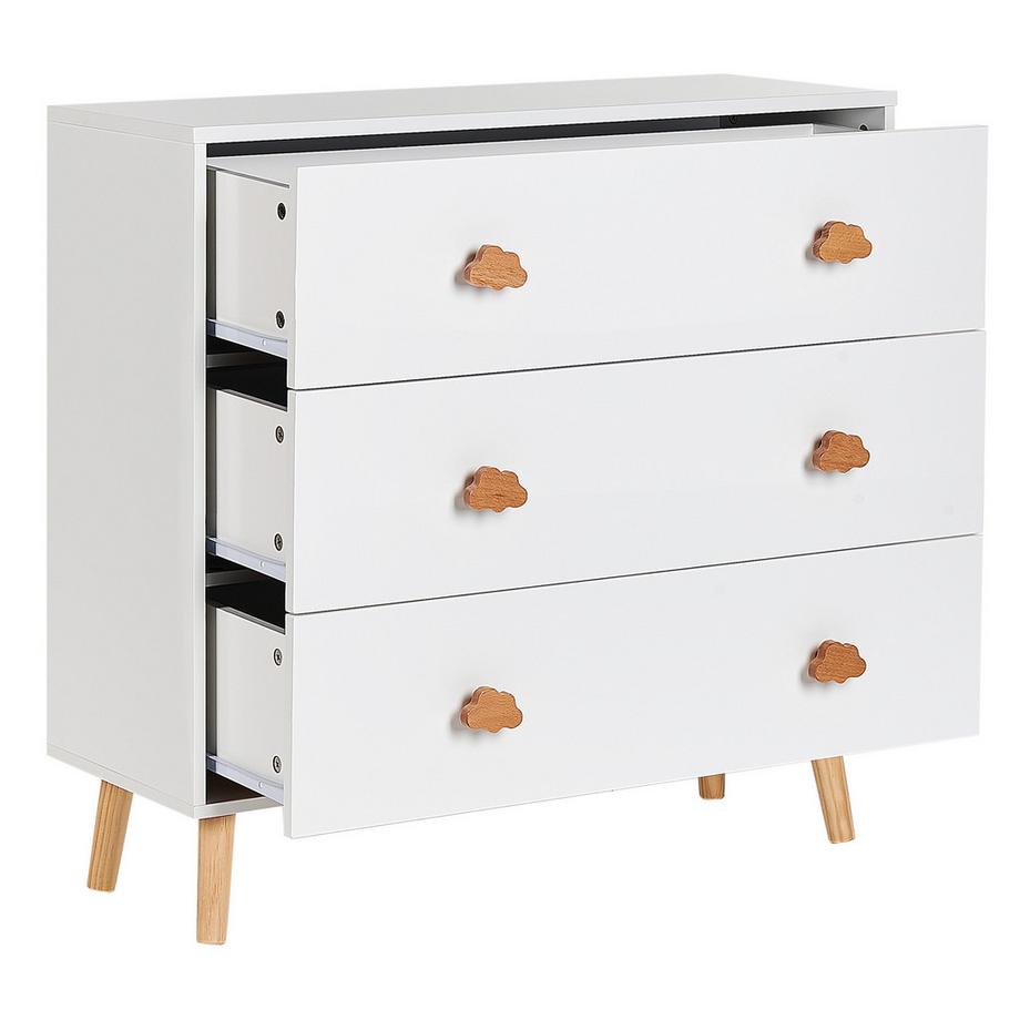 Beliani Commode à 3 tiroirs en MDF Moderne CLOUDY  