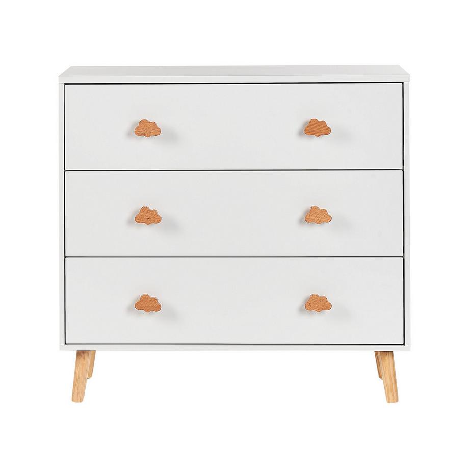 Beliani Commode à 3 tiroirs en MDF Moderne CLOUDY  