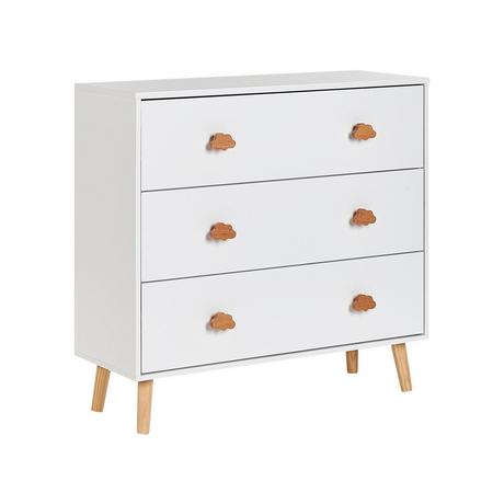 Beliani Commode à 3 tiroirs en MDF Moderne CLOUDY  