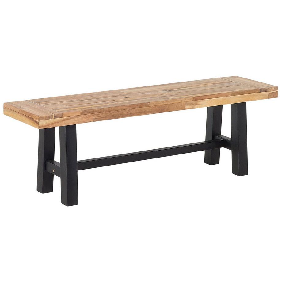 Beliani Salle à manger de jardin avec bancs en Acacia Industriel SCANIA  