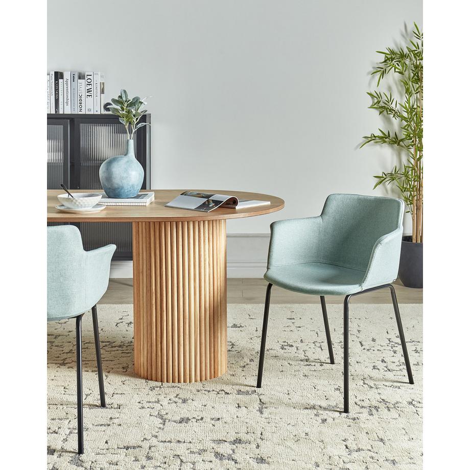 Beliani Set di 2 sedie da pranzo en Tessuto Moderno BELFIELD  