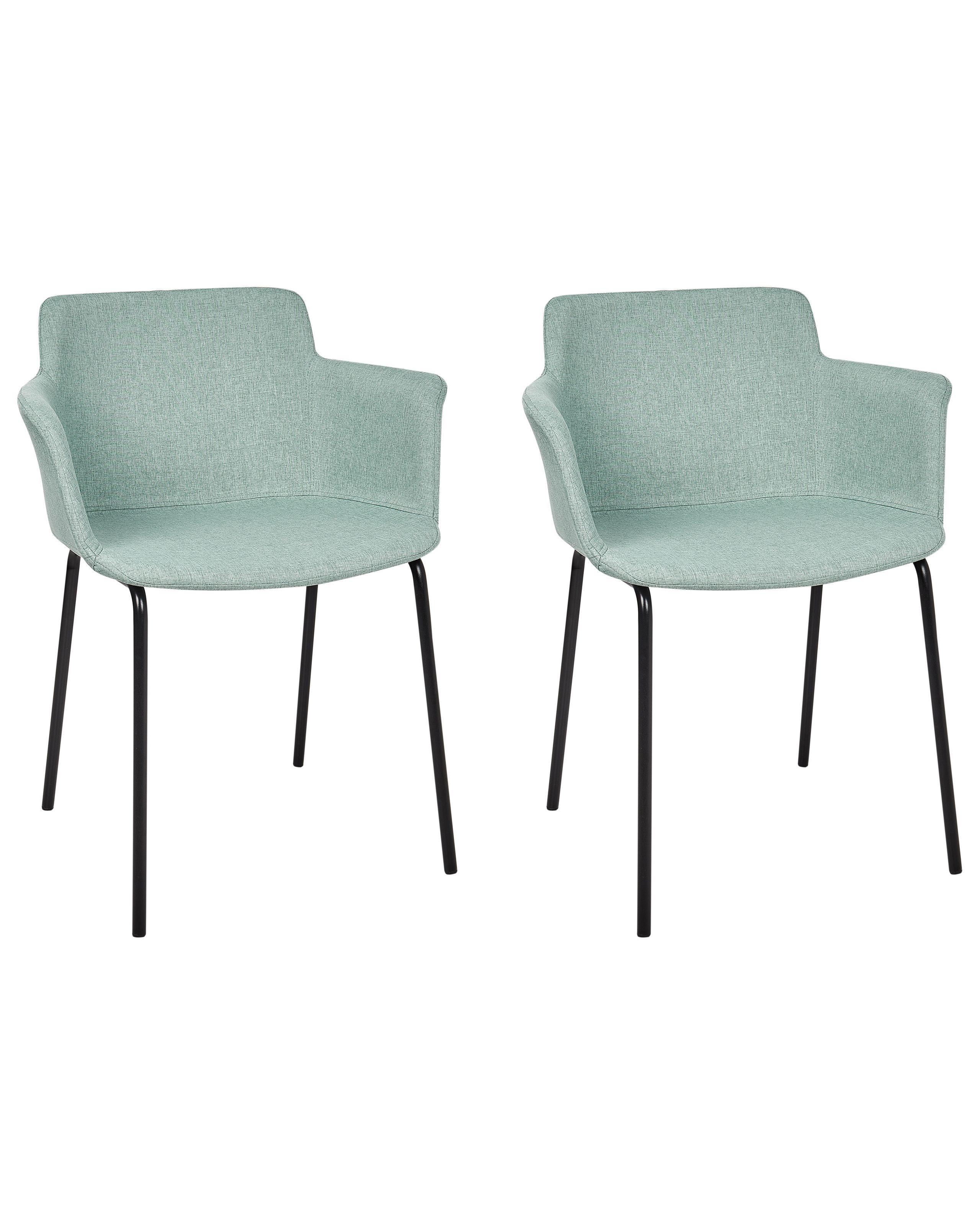 Beliani Lot de 2 chaises de salle à manger en Polyester Moderne BELFIELD  