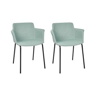 Beliani Lot de 2 chaises de salle à manger en Polyester Moderne BELFIELD  