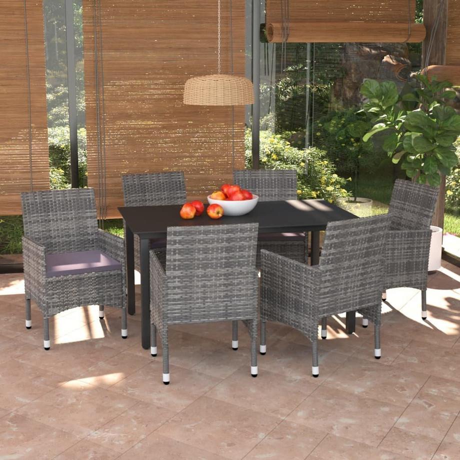 VidaXL set da pranzo Polirattan  
