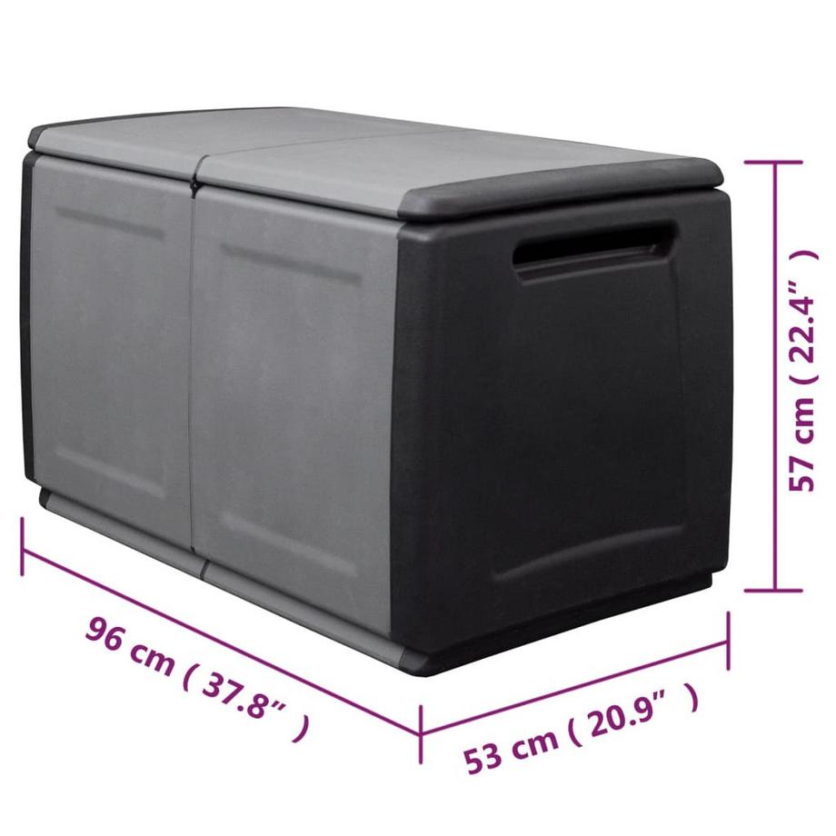 VidaXL Boîte de rangement de jardin polypropylène  