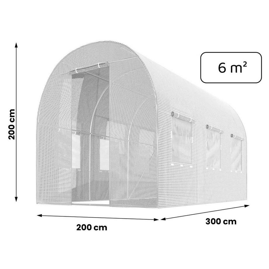 B2X Tunnel per serra Foil 2x3m (6m²) Bianco Plonos  
