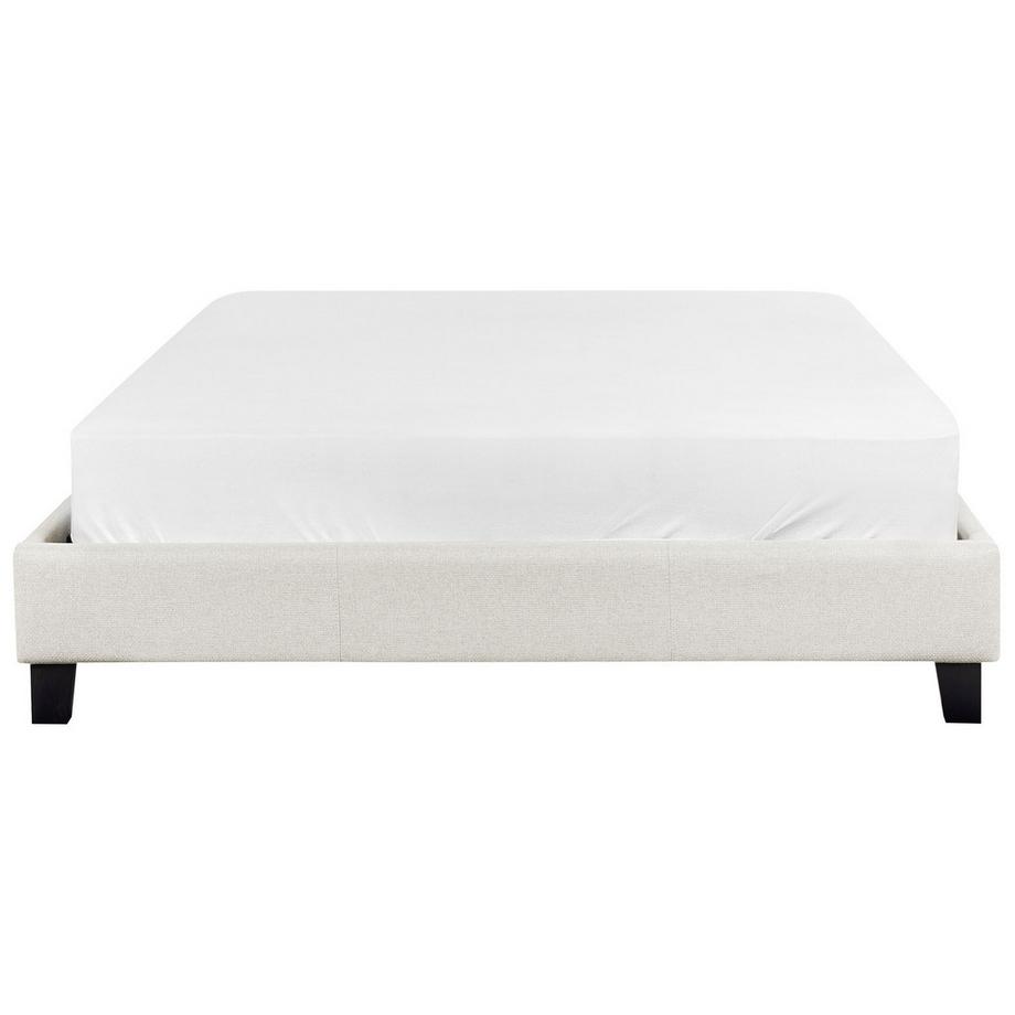 Beliani Lit sans tête de lit en Tissu Scandinave ROANNE  