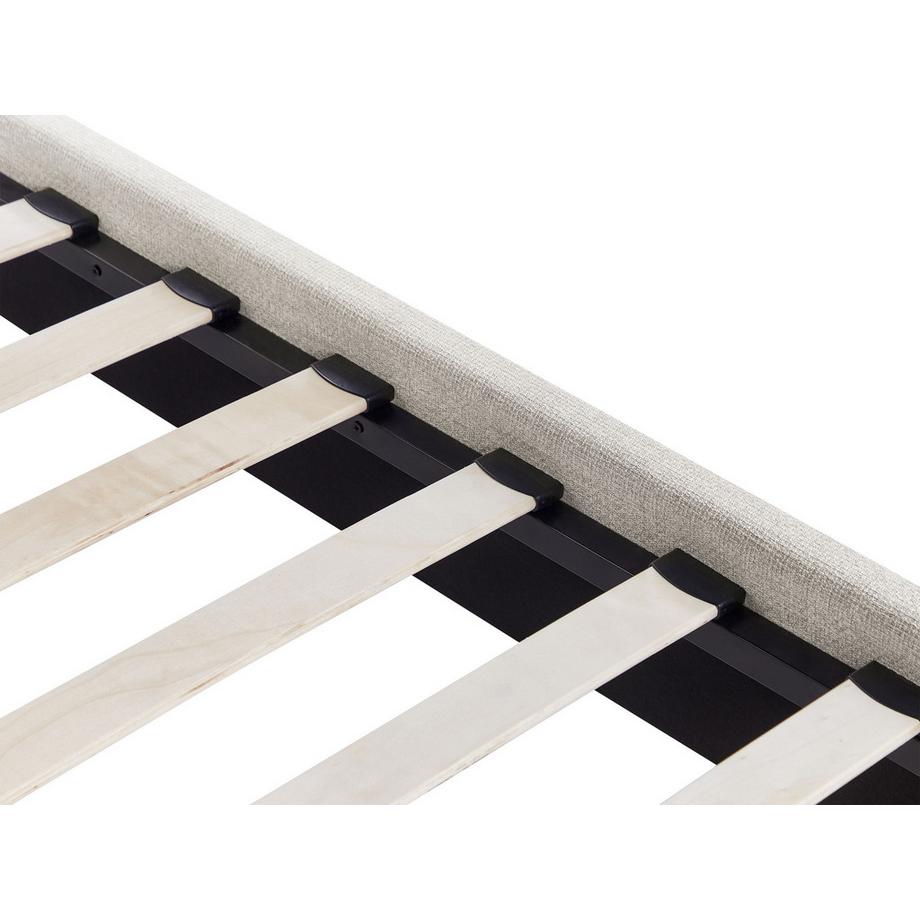 Beliani Lit sans tête de lit en Tissu Scandinave ROANNE  